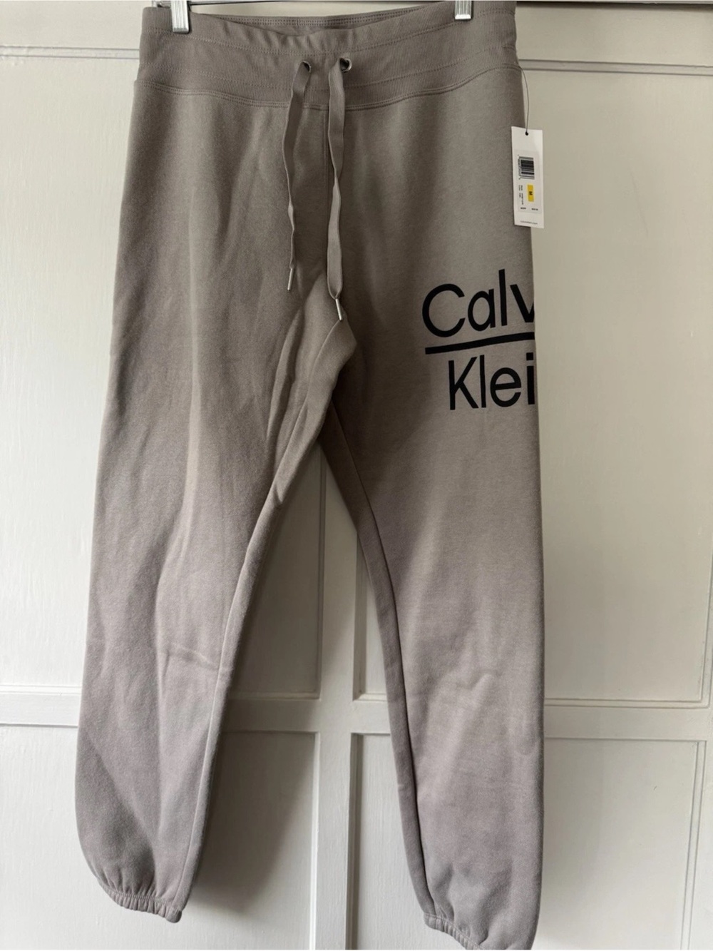 Calvin Klein Taupe Logo Jogger Sweatpants Sz M